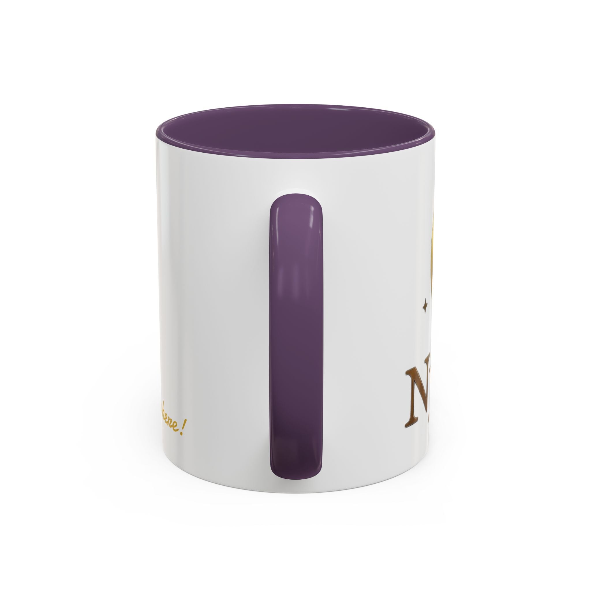 Nyxios Gold Moon Accent Coffee Mug – Celestial Stars Ceramic Cup (11/15oz)