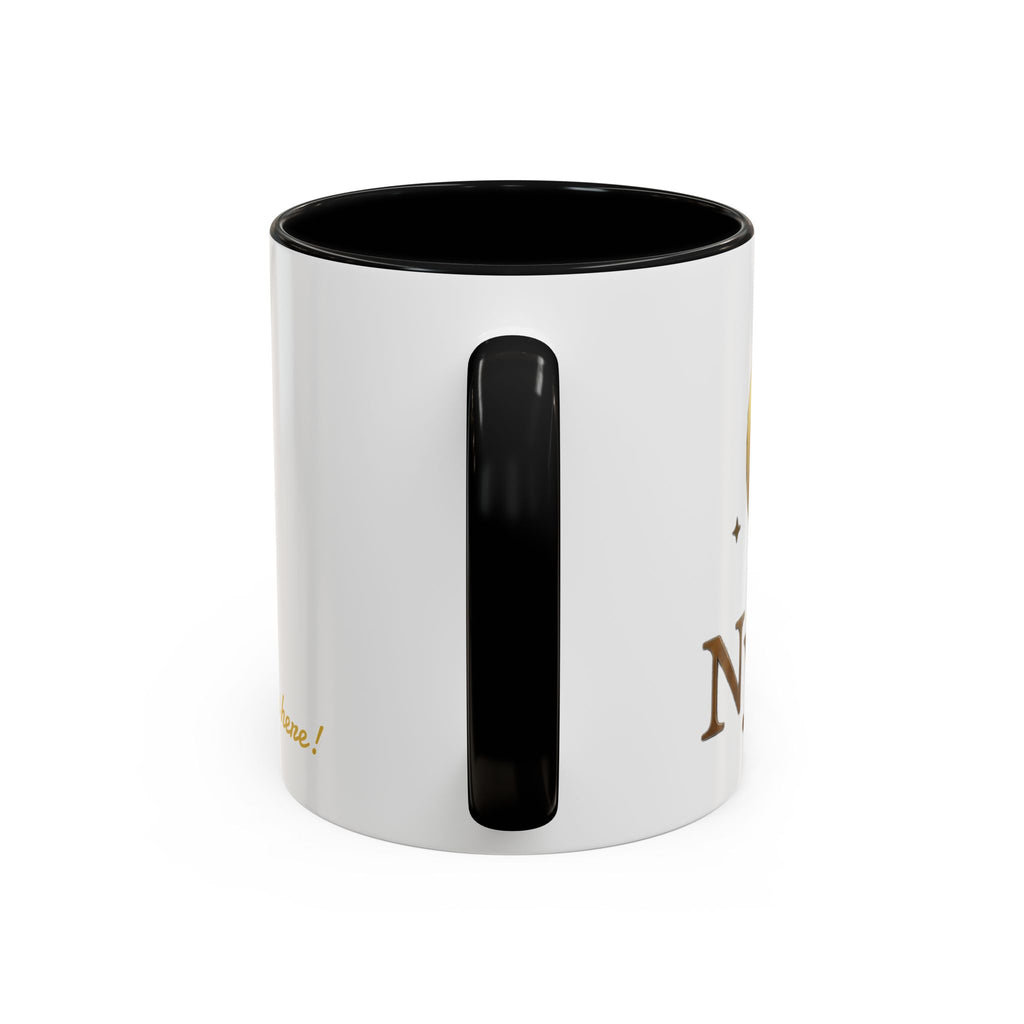 Nyxios Gold Moon Accent Coffee Mug – Celestial Stars Ceramic Cup (11/15oz)