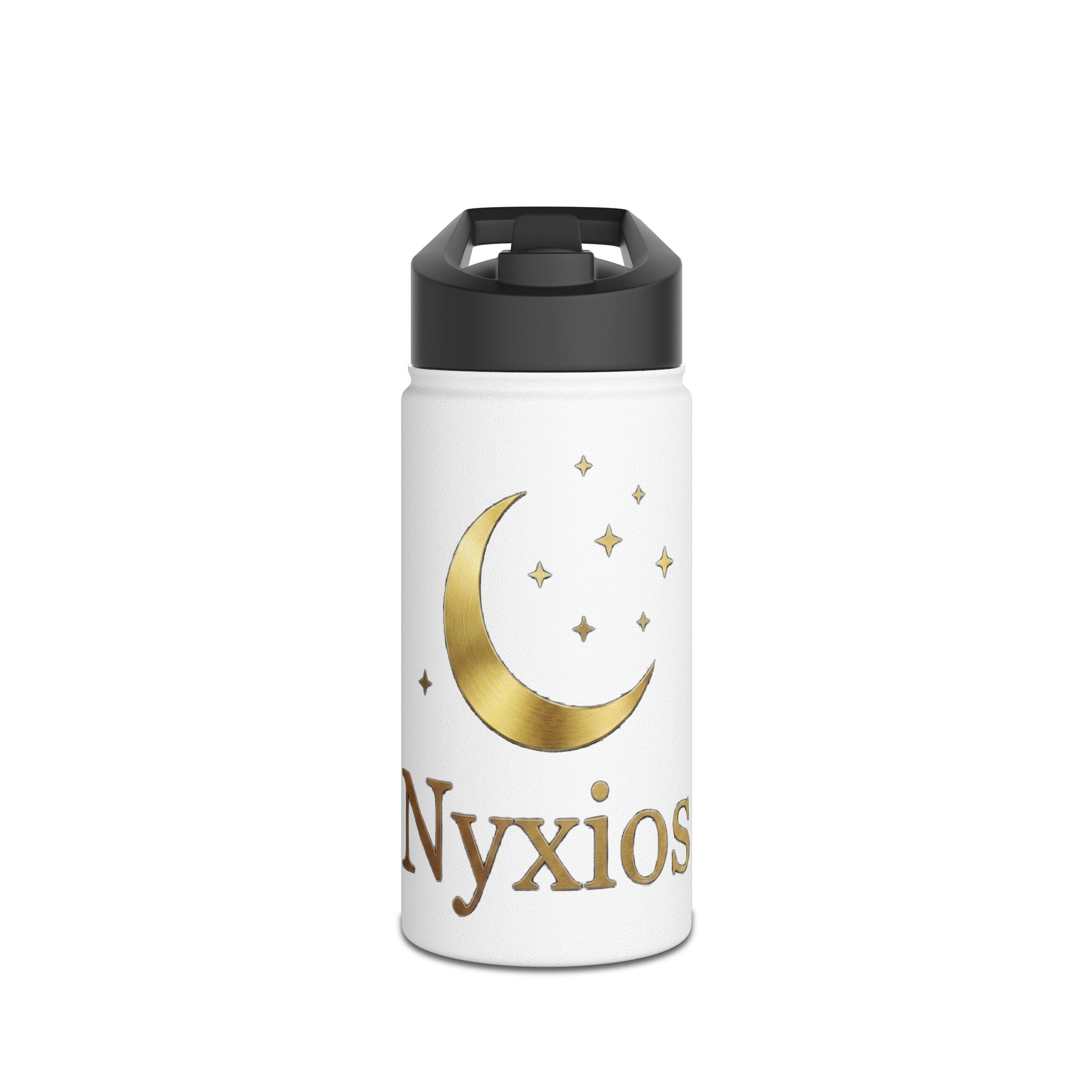 Nyxios Moon Stainless Steel Water Bottle — Insulated Gold Crescent Design