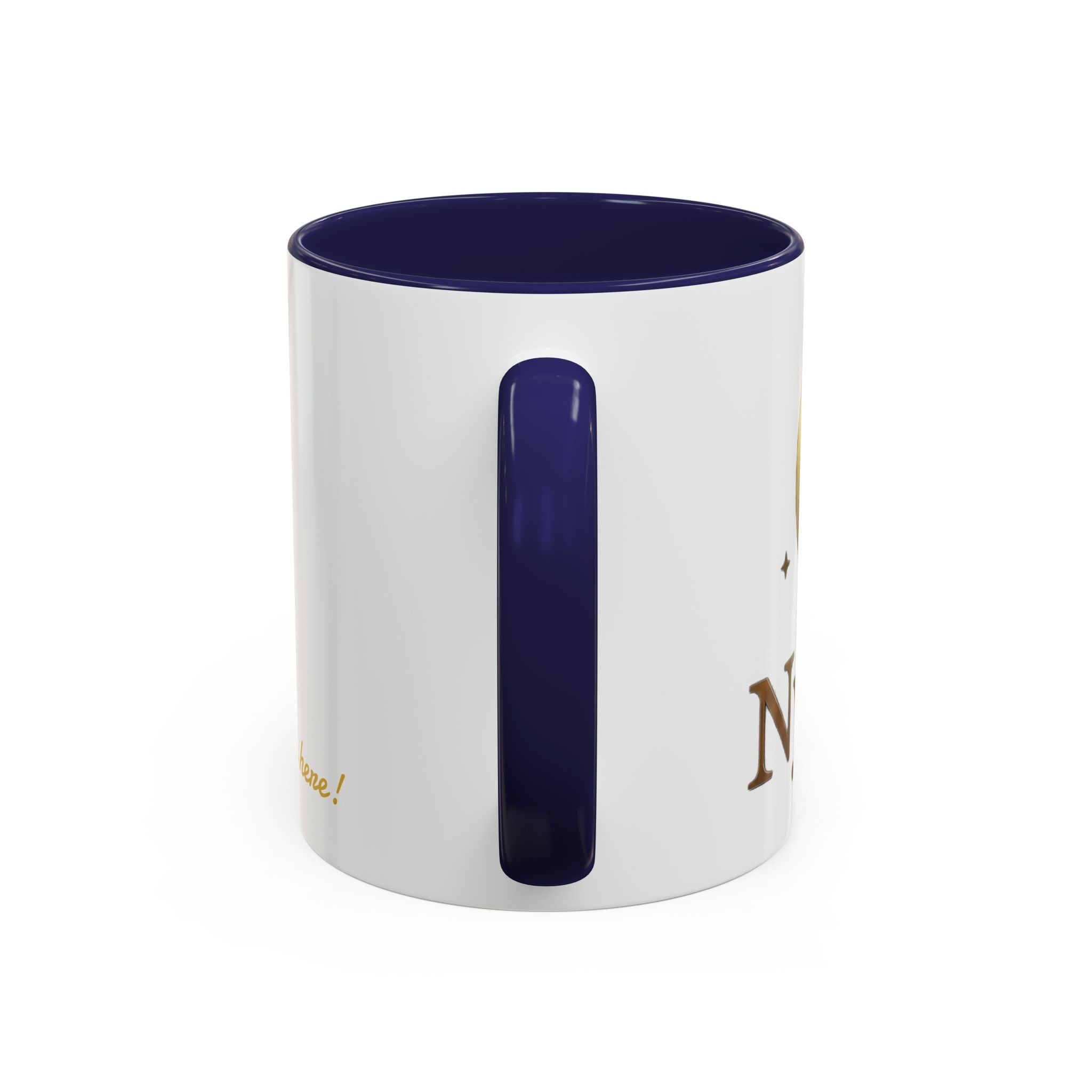 Nyxios Gold Moon Accent Coffee Mug – Celestial Stars Ceramic Cup (11/15oz)