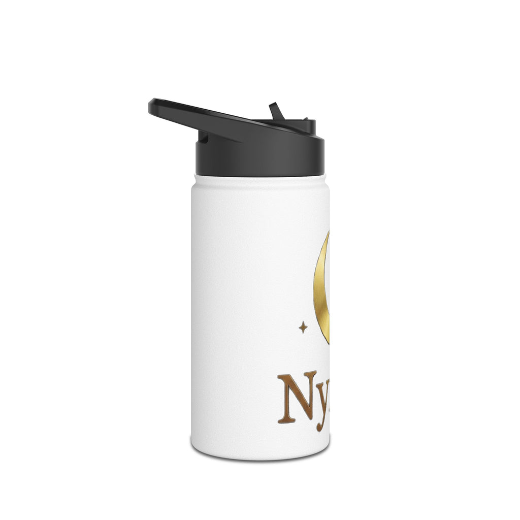 Nyxios Moon Stainless Steel Water Bottle — Insulated Gold Crescent Design